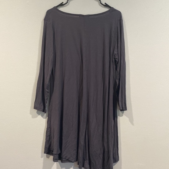 Larace Gray Long Sleeve Jersey Dress - Size Large - Picture 7 of 7